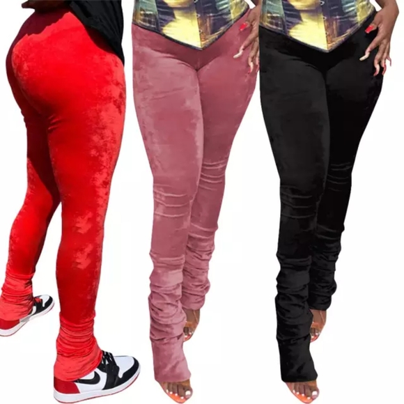 Pants - Velvet Stacked Pants